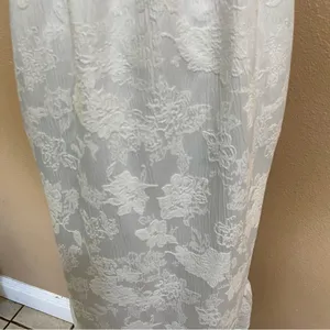 NWOT Lulus Major Perfection White Floral Jacquard Midi Dress with Pockets thumbnail 5