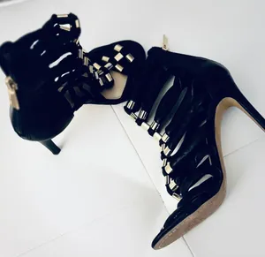Vince Camuto Black Caged Gladiator High Heel Sandals thumbnail 5