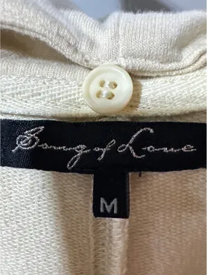 Barrage of Love Cream Hooded Button-Front Dress, Medium thumbnail 2