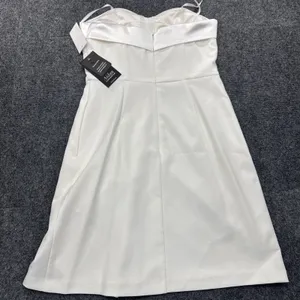 Aidan Mattox Strapless Tuxedo Dress Women's 2 Ivory White Formal BNWT thumbnail 6