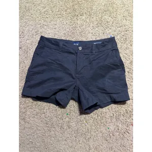 GAP Womens‎ Black Chino Shorts Mid Rise Stretch Cotton Size 2 thumbnail 2
