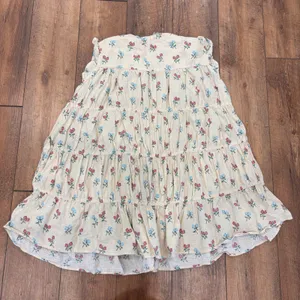 Free People Bohemian Prairie Sundown Mini Dress Tunic Top Ivory Combo Size L thumbnail 7