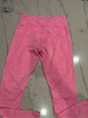 Cabana by Crown & Ivy Pink Space Dye High Waisted Athletic Leggings Pockets Med thumbnail 10