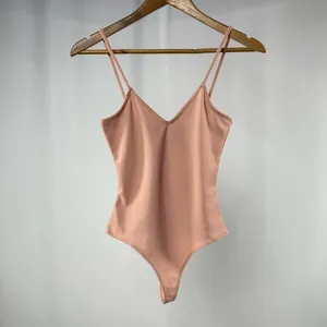 Lovers + Friends V Neck Thong Bodysuit in Pink Size‎ Extra Small thumbnail 3