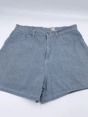 Vintage 90s Y2K Bill Blass Jeans Gingham Denim Mom Shorts Size 12 Cotton Preppy thumbnail 3