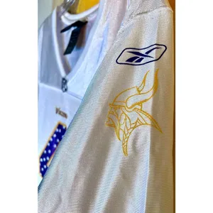 NFL Minnesota Vikings Brett Favre Reebok Women's XL White Jersey thumbnail 6