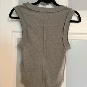 We The Free Late Sleeveless Ribbed Tank Top - Gray thumbnail 3