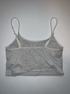 Old Navy Light Gray Cropped Camisole Bralette thumbnail 2