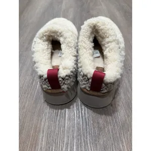 Ugg Women‎ Tazz Ugg Braid Natural Suede Platform Shoes Us 9 thumbnail 5