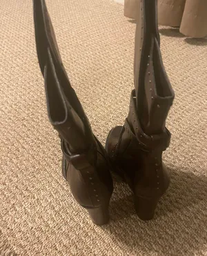New York Transit Brown Boots With Silver Studs thumbnail 5