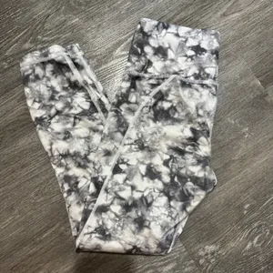 Athleta Gray Powervita Tie Dye Salutation 7/8 Leggings Style 281529 S Small thumbnail 4