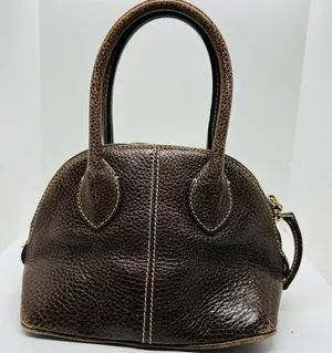 Vintage Dooney & Bourke Chocolate Brown Dome Zipper Closure Satchel Size Small thumbnail 2