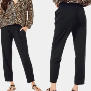Lilly Pulitzer Malani Knit Black Pants Pull-on Relaxed Straight Leg XS Travel thumbnail 2