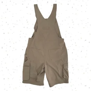Duluth Trading Heirloom Gardening Overall Shorts Taupe Tan Homestead Work Size S thumbnail 2