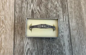 Liz Claiborne Marcasite Bangle Bracelet Gorgeous thumbnail 3