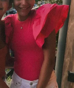 Pink Ruffle ZARA Top thumbnail 1