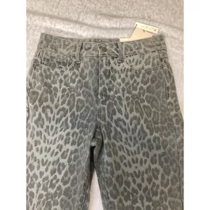 NYDJ Marilyn Straight Jeans 2 High Rise Vine Leaf Leopard Print MGWPMS8811 NWT thumbnail 2