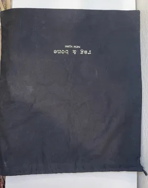 rag & bone‎ Black Dust Bag with White Logo 12.5x14.5” thumbnail 1