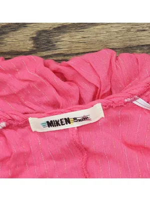 NEW Miken Juniors Tiered Dress Swim Cover-up I9672P544 Hot Pink Lurex XS thumbnail 5