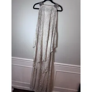 Alexis Long Sleeveless Snakeskin Printed Maxi Dress With Cape XS Flowy EUC thumbnail 12