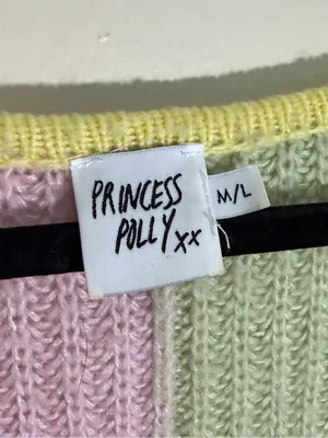 Princess Polly Naomi Cardigan Colorblock Sweater Colorful M/L thumbnail 6