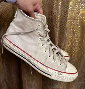 Converse Chuck Taylor All Star Pro Egret Suede High Top Sneakers USED 10 thumbnail 1