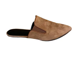 Jenni Kayne Handcrafted Cognac Brown Suede Leather Slide Mule Slides (36) thumbnail 8