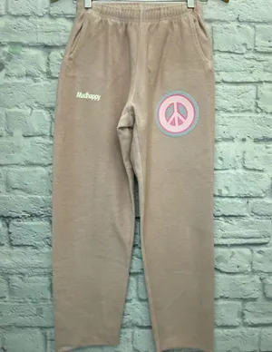 Madhappy Sweatpants Terry Pink Peace size XS NEW W/ Manufacturer Flaws thumbnail 1