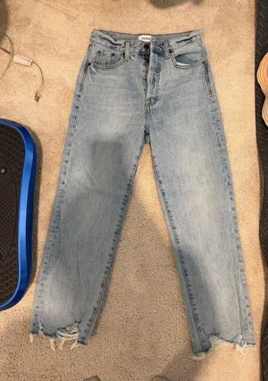 pistola Vintage Light Blue High-Rise Straight Jeans thumbnail 1