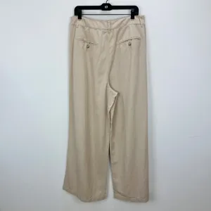 Madewell The Harlow Wide Leg Pant Linen Twill Harvest Moon Beige US 12 NWT thumbnail 11
