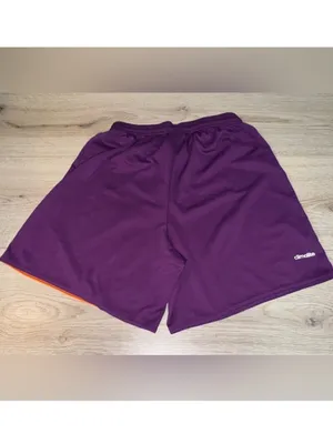 adidas Women’s Purple Athletic Shorts with Orange Accent thumbnail 2