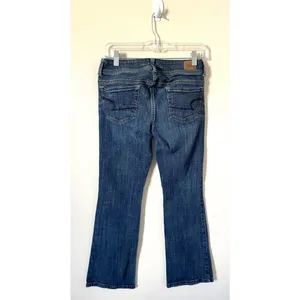 American Eagle Low Rise Original Boot Bootcut Denim Jeans Blue 2 Short thumbnail 2