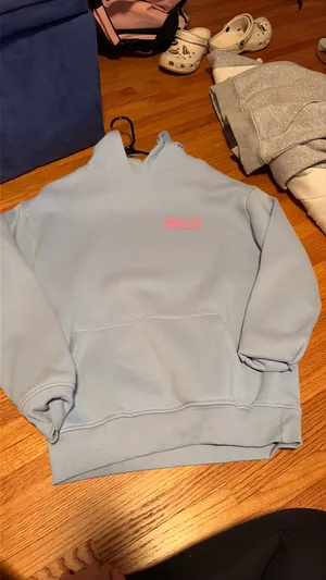 white fox with fox with love blue and pink sweat shirt thumbnail 2