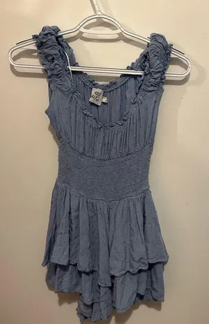 princess polly romper blue size small thumbnail 2
