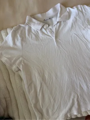 Aritzia TNA Holland White Polo-Style Short Sleeve Top thumbnail 3