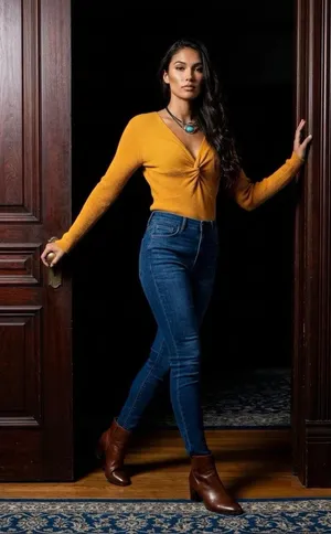 No Boundaries Mustard Yellow Ribbed Twist Front Sweater Women’s XL XG Top thumbnail 1
