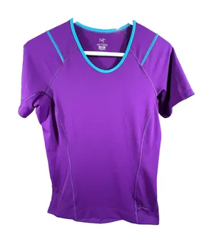 ARCTERYX Purple Running Tee Shirt Top Short Sleeve Women's Medium Base Layer thumbnail 1