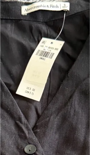 Abercrombie Black Linen Top thumbnail 3