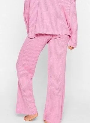 Pink Ribbed Soft Knit Set thumbnail 2