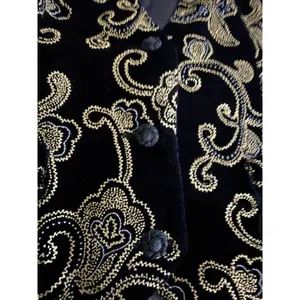 Norton McNaughton Velvet Beaded Whimsy Goth Renaissance Vest Sz 10 Festival thumbnail 2