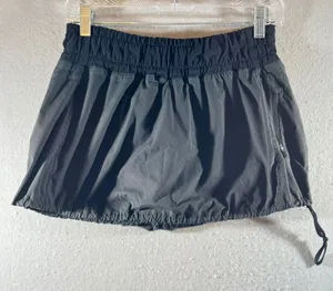 752 |Lululemon Run Pace Setter Pleated Athletic Tennis Skort Skirt Black Women 6 thumbnail 1