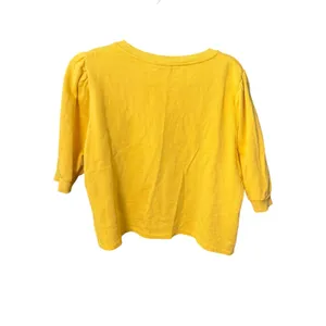ICHI Yellow Short Sleeve Shirt Medium thumbnail 2