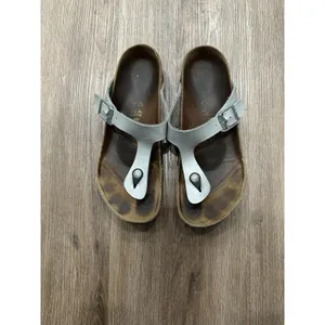 Birkenstock Women‎ Gizeh Icy Metallic Silver Birko-Flor Sandals Sz EU 42 thumbnail 3