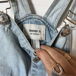 Forever 21 Light wash denim overalls thumbnail 5