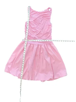 NWT Zesica Pink Barbiecore Sleeveless Bubble Hem mini Dress balletcore Medium thumbnail 6