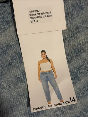 NWT Rise Apparel Co Wide Leg Acid Wash Jeans thumbnail 6