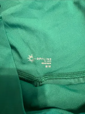 Aerie green cross waist shorts thumbnail 3