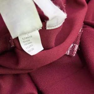 Loft Wide Leg Pull On Crop Stretch Pants Womens XL Burgundy Casual Office thumbnail 5