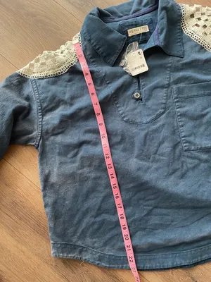 Free People Washed and Crafted Crochet Polo- Size Small thumbnail 8