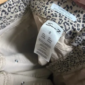 Seven7 Tummyless Skinny Leopard Print‎ Skinny Jeans Size 8 thumbnail 7